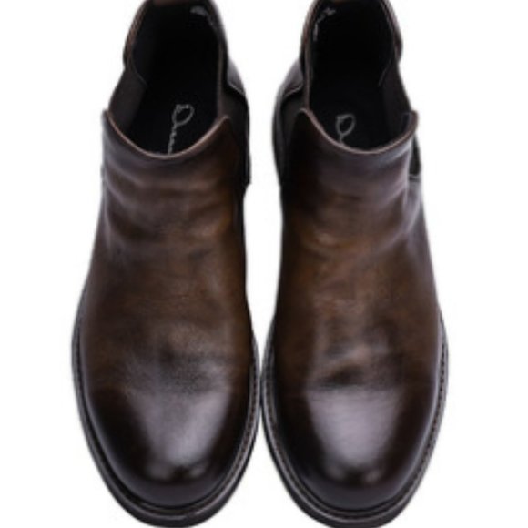 Plush Vintage soft leather men\'s cotton boots
